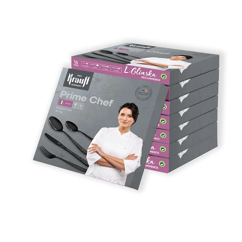 Набір столових приборів Prime Chef 16 предметів + Подрібнювач овочів чопер Krauff 500 мл - фото 8