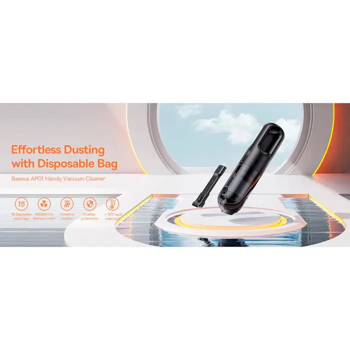 Автомобильный пылесос Baseus AP01 Handy Vacuum Cleaner (5000pa) Black (C30450100111-00) - фото 12