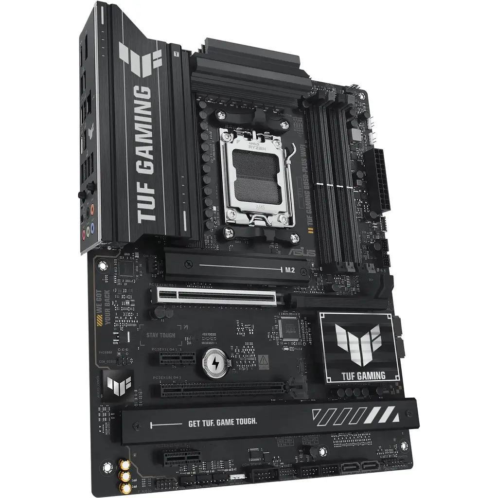 Материнская плата Asus TUF Gaming B850-PLUS WIFI sAM5 B850 4xDDR5 M.2 HDMI DP WiFi BT ATX - фото 4
