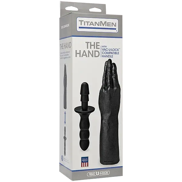 Рука для фістингу Doc Johnson Titanmen The Hand with Vac-U-Lock Compatible Handle, діаметр 6,9 см - фото 2