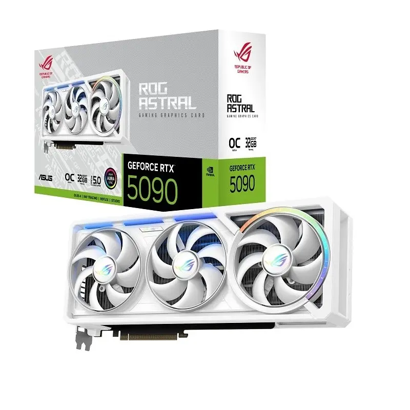 Відеокарта GF RTX 5090 32GB GDDR7 ROG Astral White OC Asus (ROG-ASTRAL-RTX5090-O32G-WHITE) - фото 8