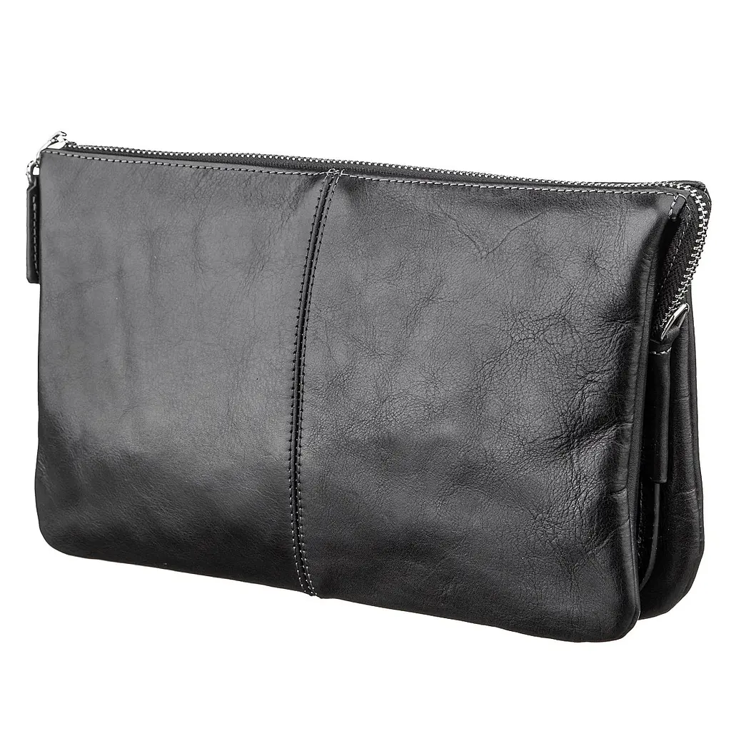 Кожаная барсетка мужская GRANDE PELLE 25х16х4 см acs0016116 - фото 2