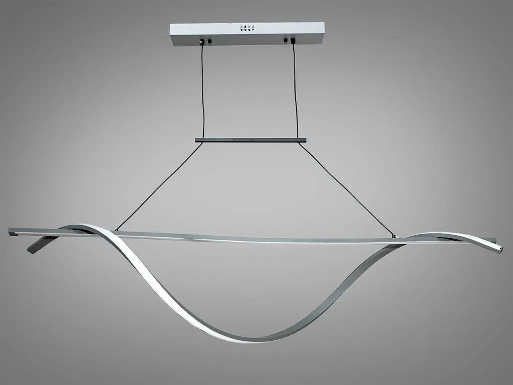 Люстра стельова LED Diasha 2262-120GR, 50W, сіра, 120 см, сучасний стиль для кухні, коридору, офісу - фото 3