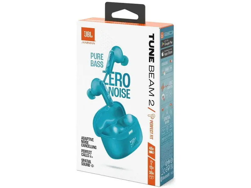 Навушники TWS JBL Tune Beam 2 Turquoise (TBEAM2TQE) - фото 11