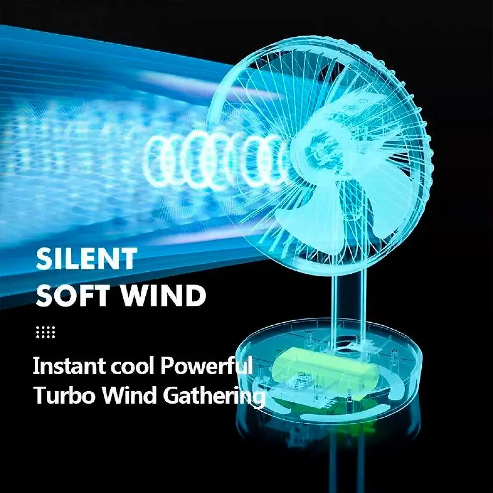 Портативний вентилятор DK WT-F52 White [136020] - фото 4