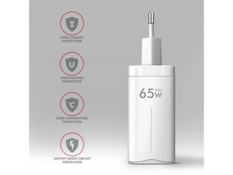 Мережевий зарядний пристрій AXAGON 65 W White (ACU-DPQ65W) - фото 5
