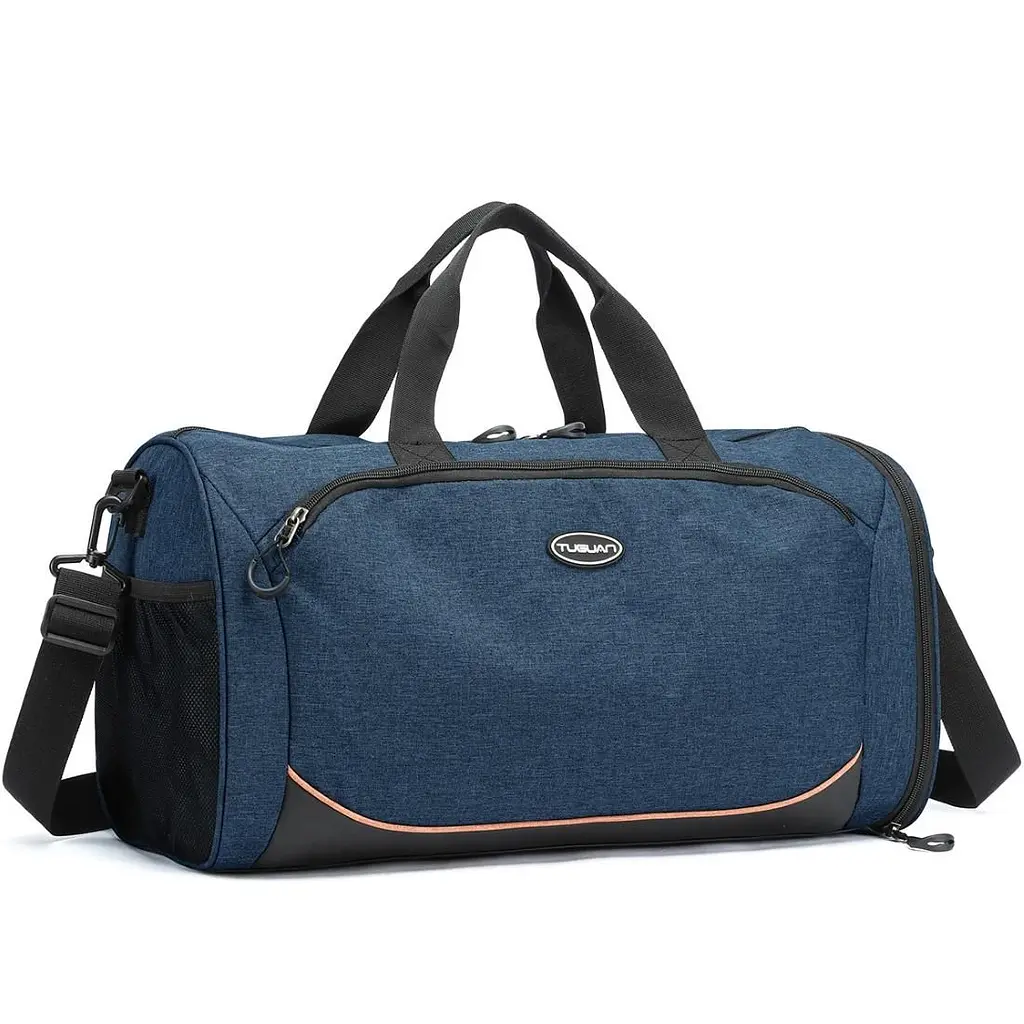 Дорожня міцна текстильна сумка Confident TB7-T-6817BL синя - фото 8