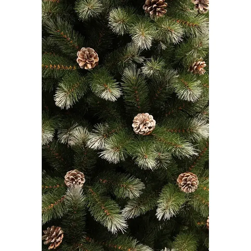 Сосна искусственная Triumph Tree Forest Pittsburgh зеленая с эффектом покрытия инеем и шишками 1.85 м - фото 4