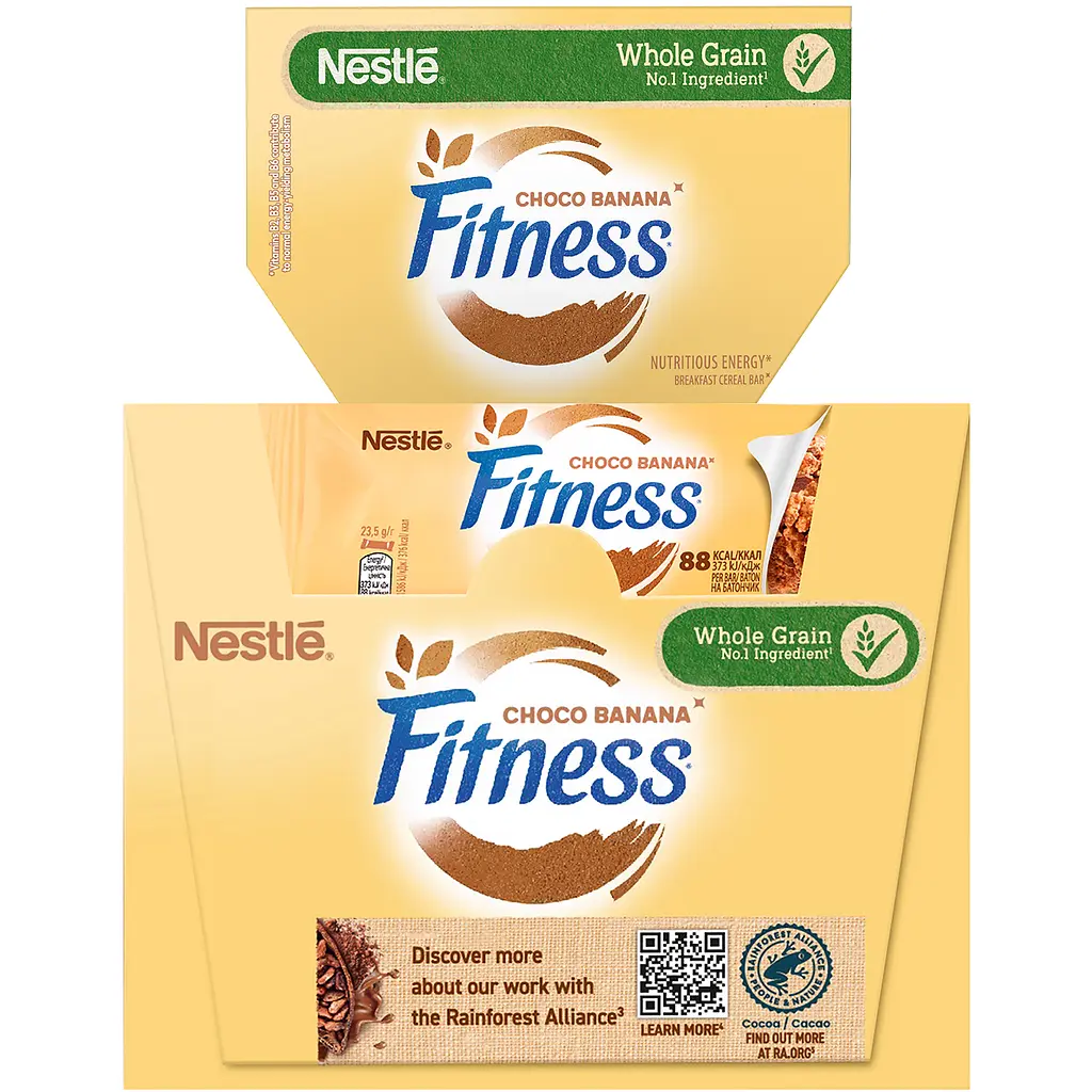 Злаковий батончик Fitness Choco Banana зі шматочками шоколаду та банана 23.5 г - фото 3