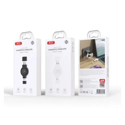 Сітчасте зарядне пристрій XO CX026 Apple/Samsung USB-A/, Type-c Watch Wireless Charger Білий - фото 6