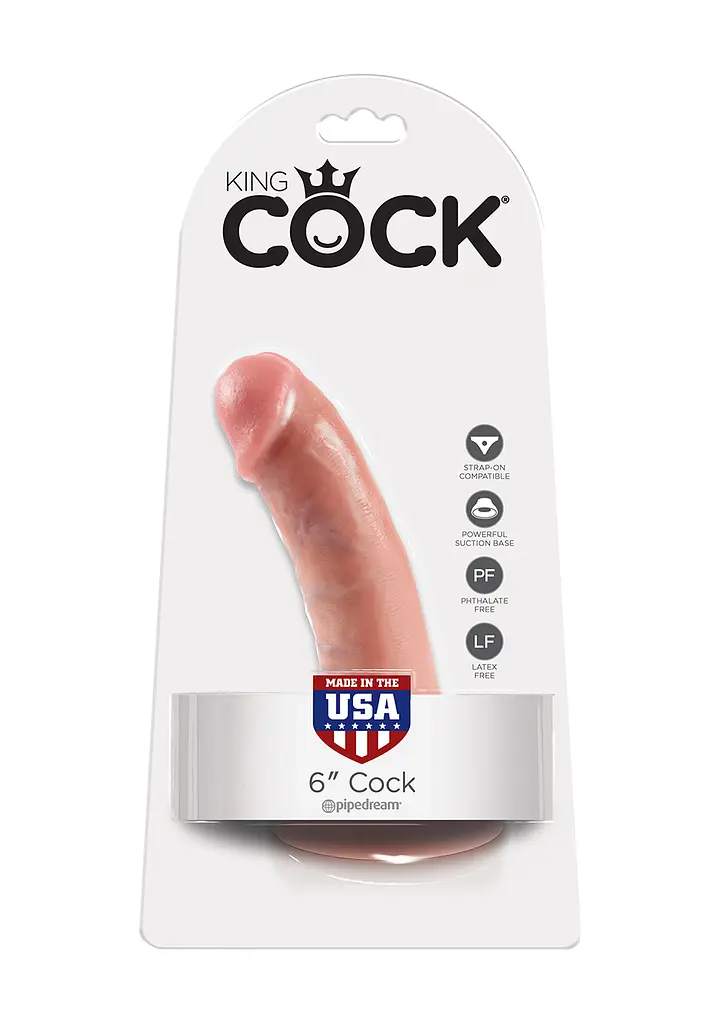 Фалоімітатор King Cock 6 14 см тілесний - фото 5