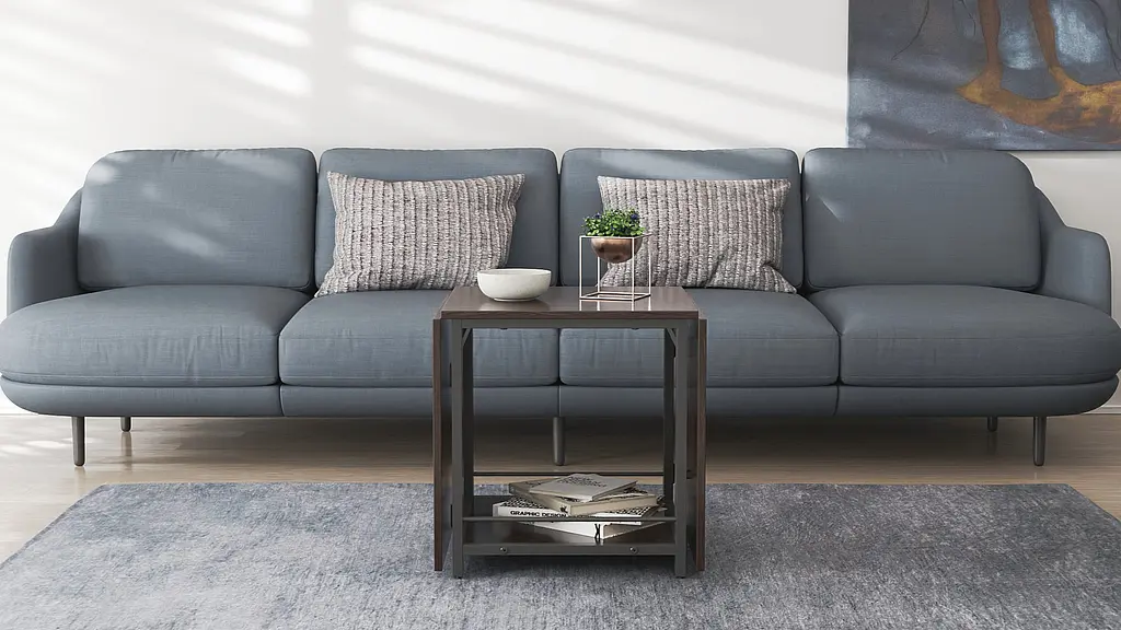 Стол журнальный трансформер Куб Комбо Ferrum-decor 540x532x500 Черный металл ДСП Венге Магия 16 мм (FRD-105313) - фото 11