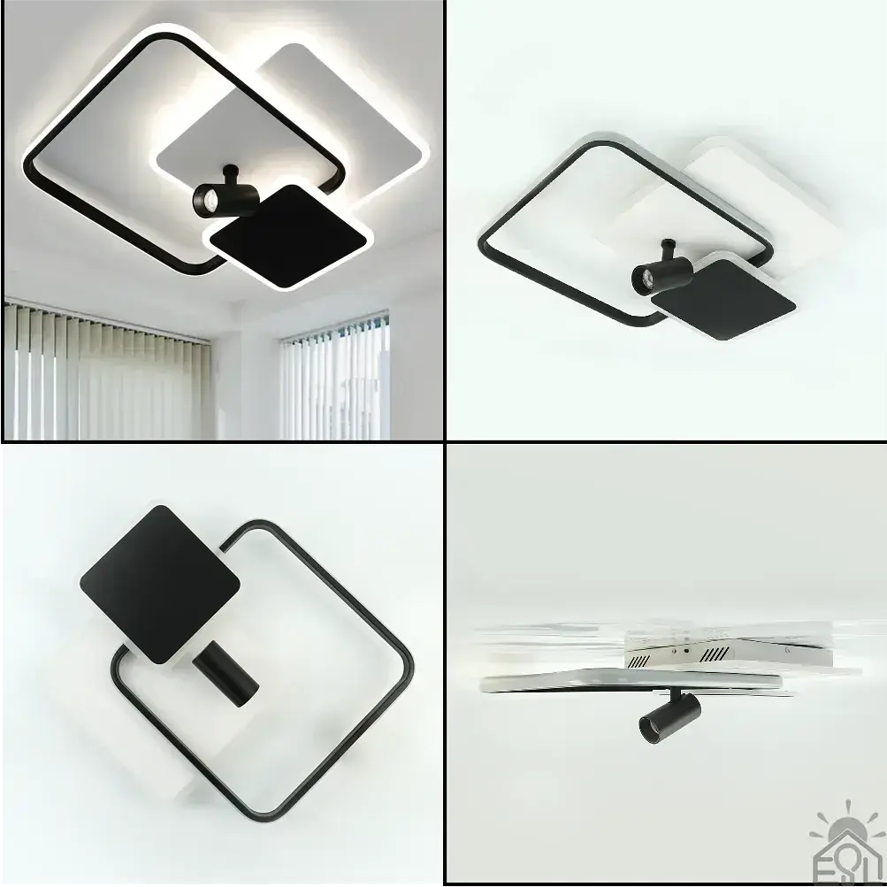Керована світлодіодна люстра ECLIPSE 95W 3S 1LR-515×480×130-WHITE/BLACK-220-IP20 ESLLSE - фото 7