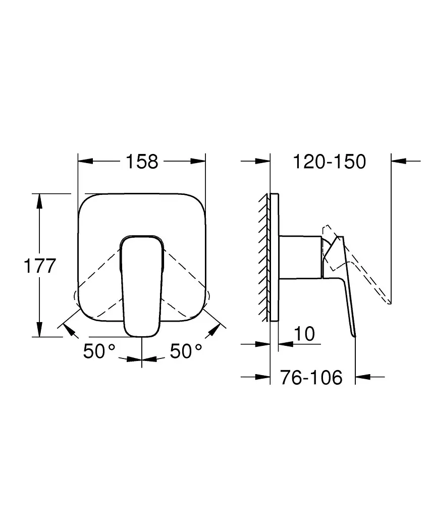 Змішувач для душу Grohe Cubeo 1017770000, Хром - фото 5