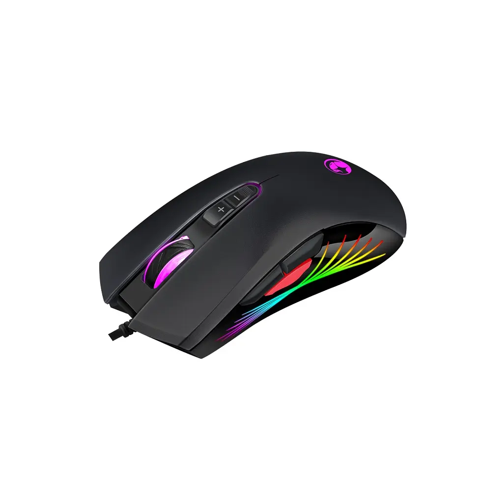 Мишка Marvo M519 RGB-LED USB Black (M519) - фото 5