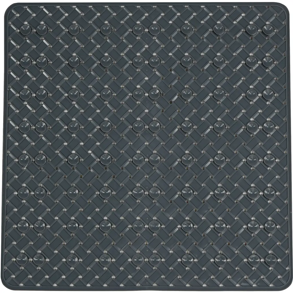 Килимок для душу квадратиний Eco Fabric Лоза 50х50 см сірий (5050-001) - фото 2