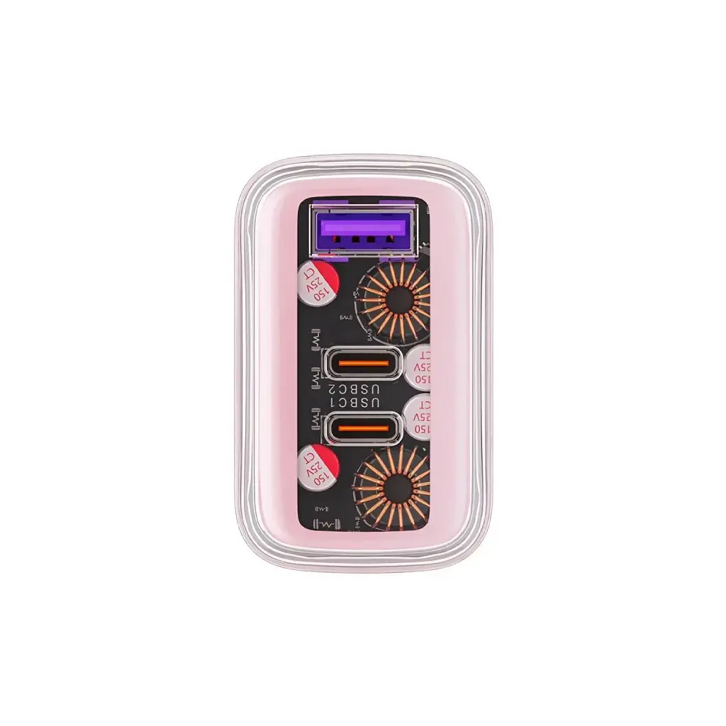Зарядний пристрій Acefast 3xUSB 65W (2xUSB-C+USB-A) Gan A45 Fast Charger Cherry blossom (6974316282082) - фото 5