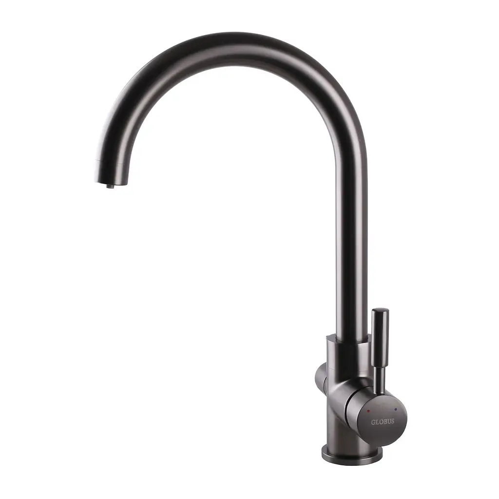 Змішувач для кухні під осмос Globus Lux GLLR-0333-11-graphite Чорний матовий - фото 4