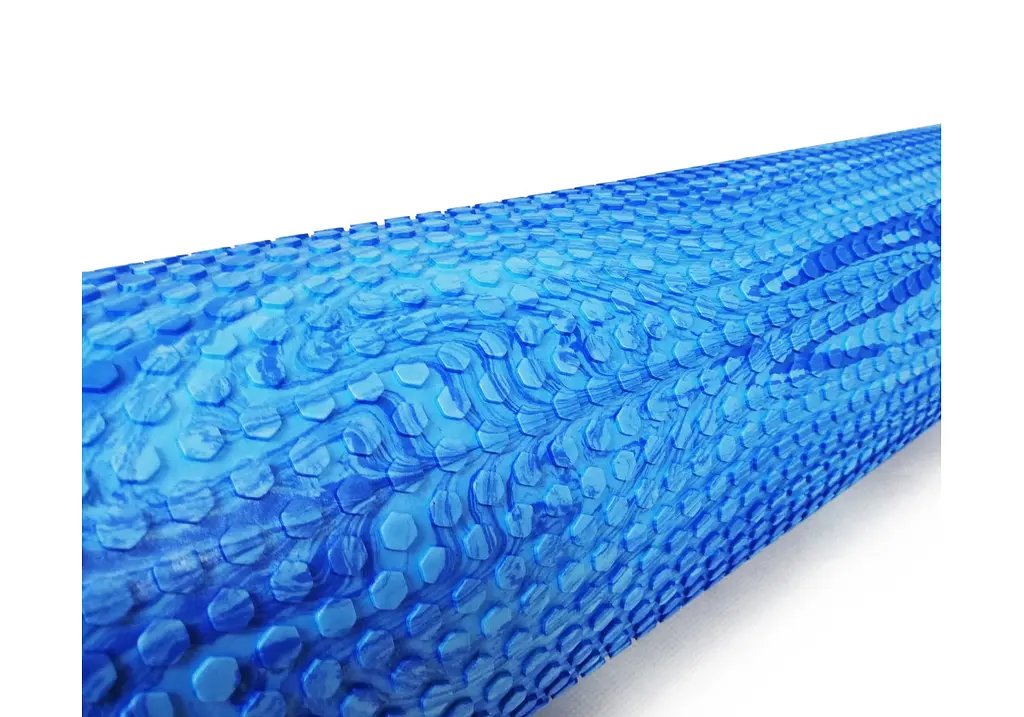 Масажний ролик EasyFit Foam Roller 60 см двоколірний Синій-блакитний (EF-2033-Bl) - фото 2