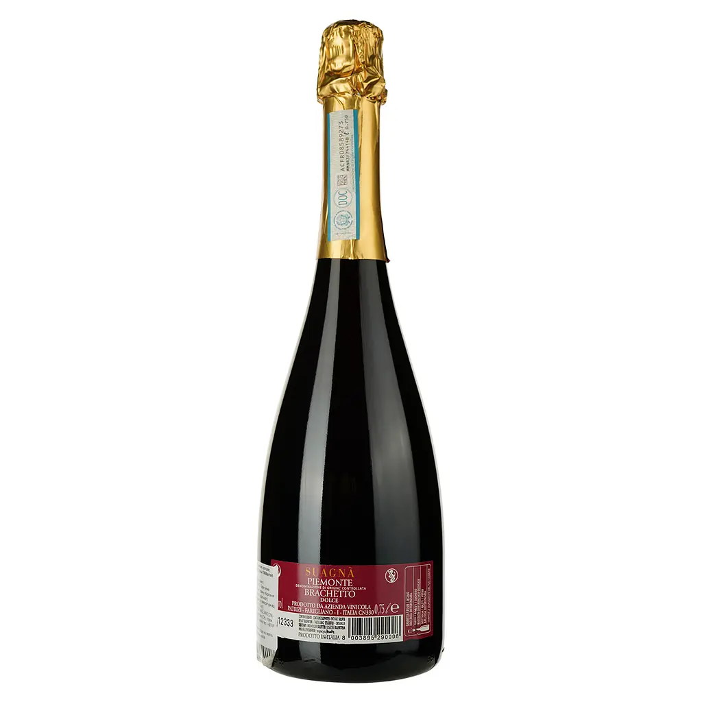 Уцінка. Вино Manfredi Patrizi Suagna Piemonte Brachetto Dolce червоне солодке 0.75 л - фото 2