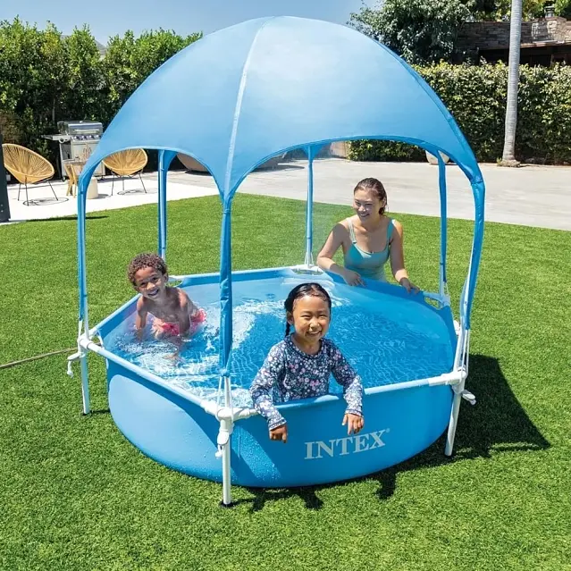 Басейн Каркасний навіс від Сонця для Дачі Intex 183 х 38 см Metal Frame Pool