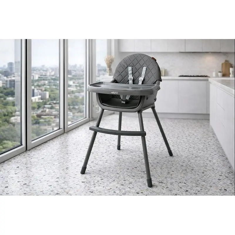 Стул для кормления ребенка 2 в 1 VELANO Evo, grey - фото 3
