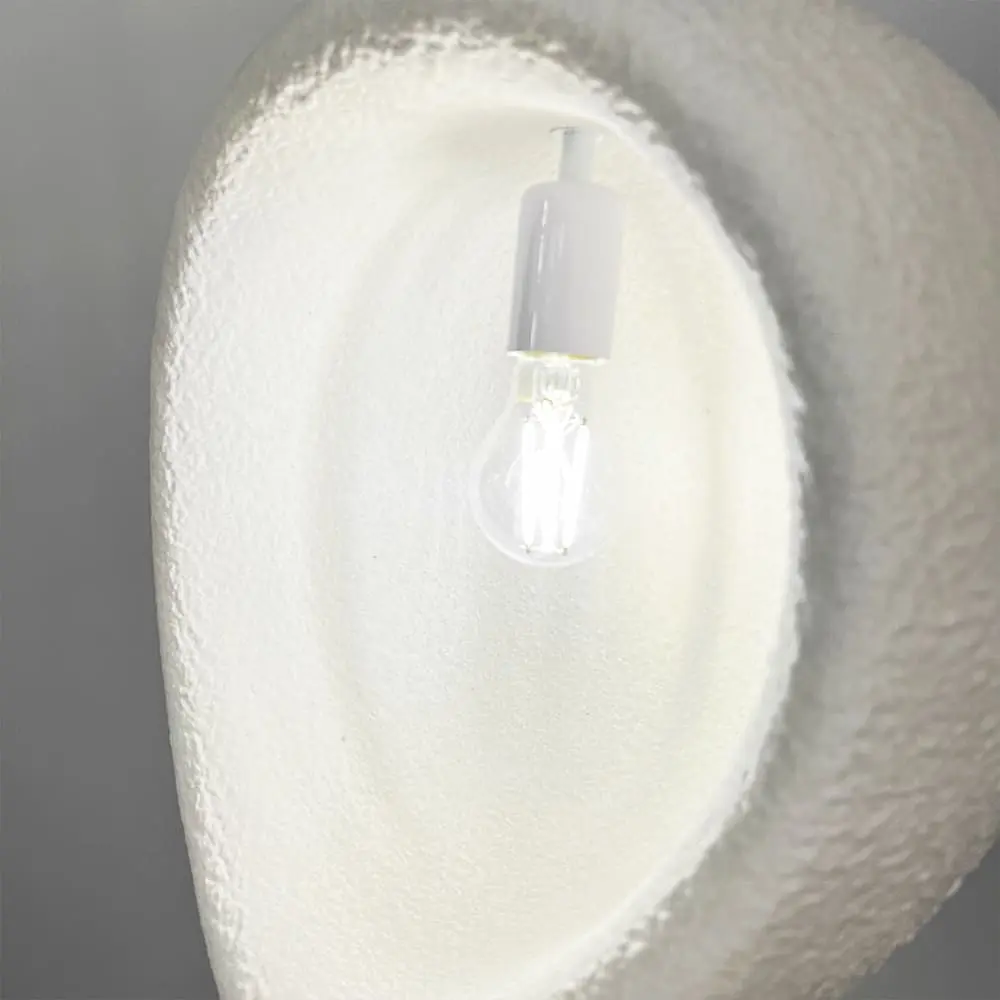 Гипсовый светильник в белом Ø40х46 см | Ст. MJ39-330 WT | Line F - фото 3