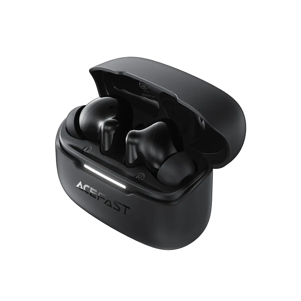 Бездротові навушники Acefast W5 hybrid noise reduction true wireless earbuds Black (6974316285373) - фото 4
