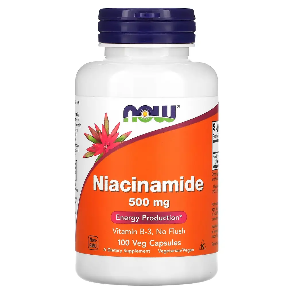 Ніацинамід, Niacinamide 500 мг - 100 вег. капсул