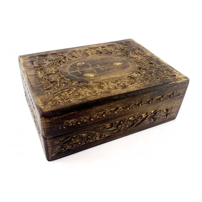 Шкатулка из мангового дерева 20.5х15х7 см - фото 2