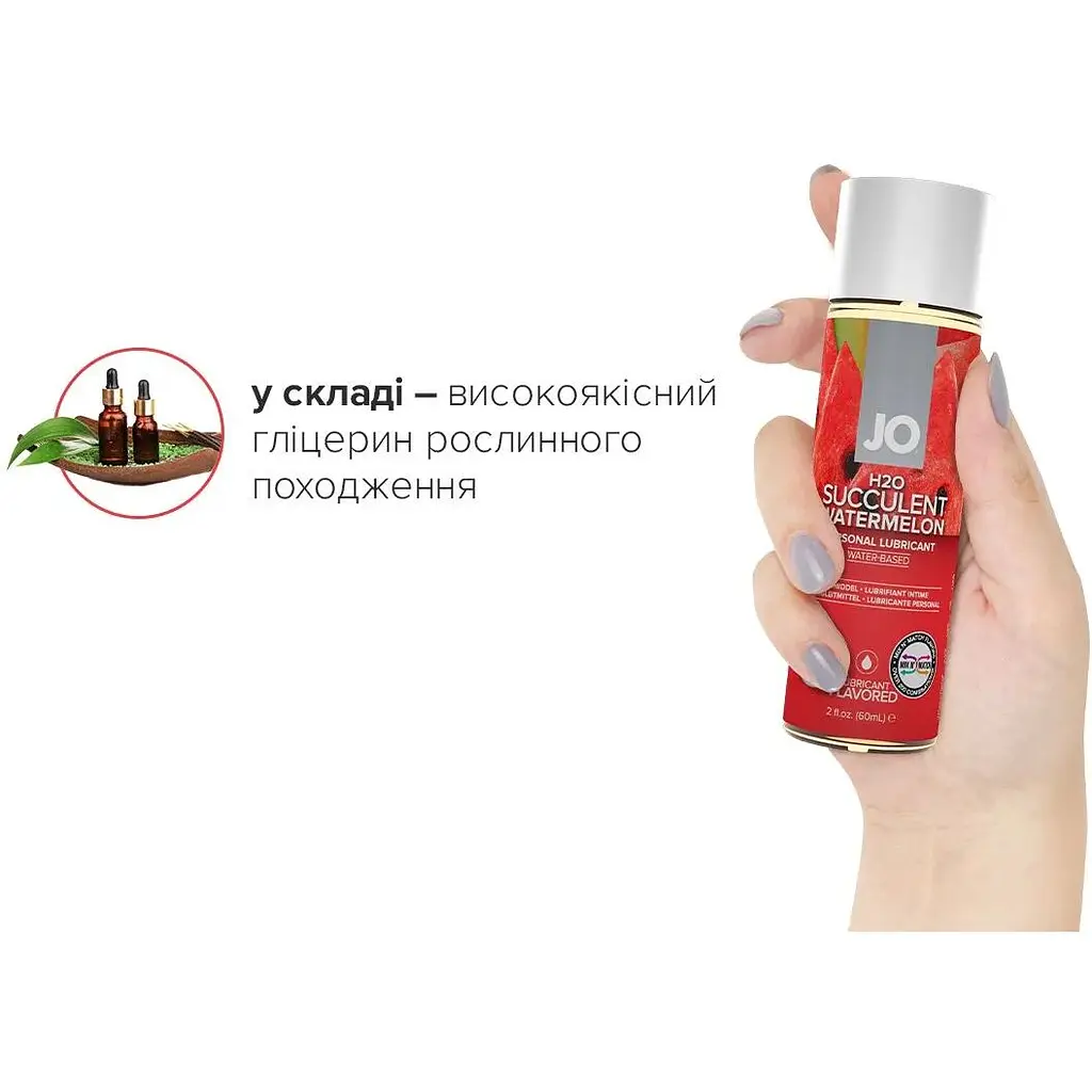Смазка на водной основе System JO H2O - Watermelon (60 мл) - фото 4