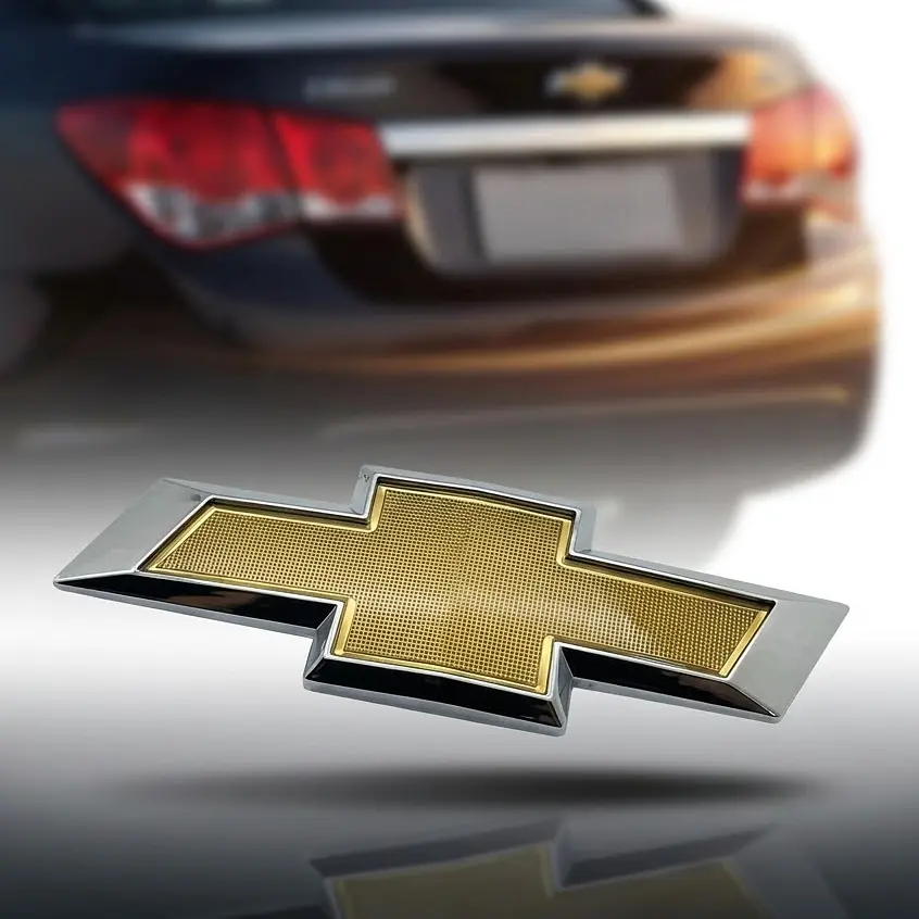 Емблема задня Chevrolet Cruze (2009-2014р) золото+хром 170х55мм пластик (на скотчі+напрямні) - фото 3
