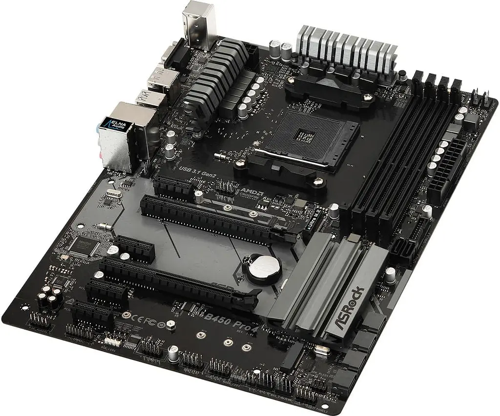 Материнська плата AsRock B450 Pro4 (B450 Pro4) (Socket AM4, AMD B450, ATX) Б/в - фото 2