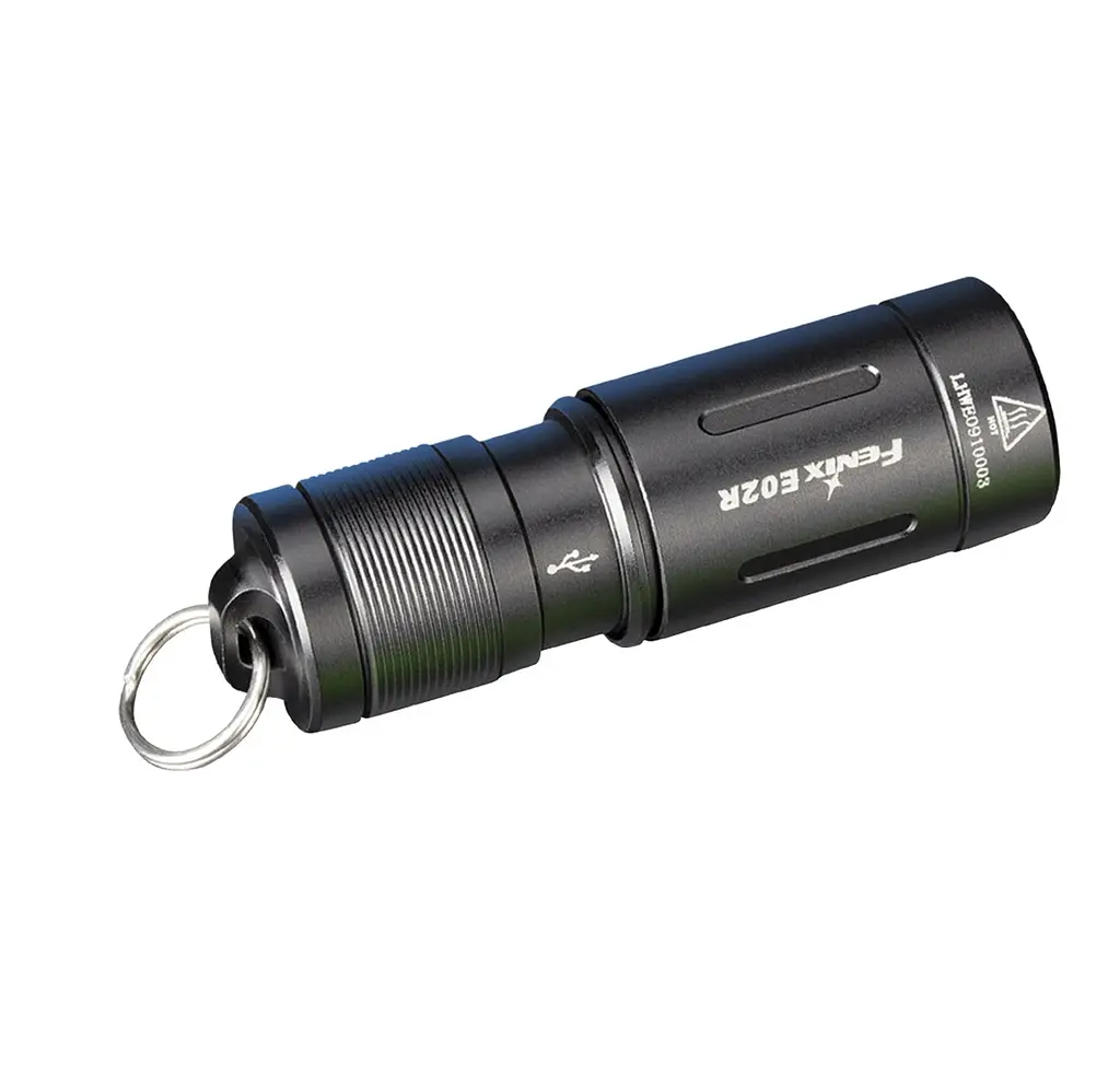 Ручний міні ліхтарик Fenix E02R 200лм Micro USB (Чорний) - фото 3