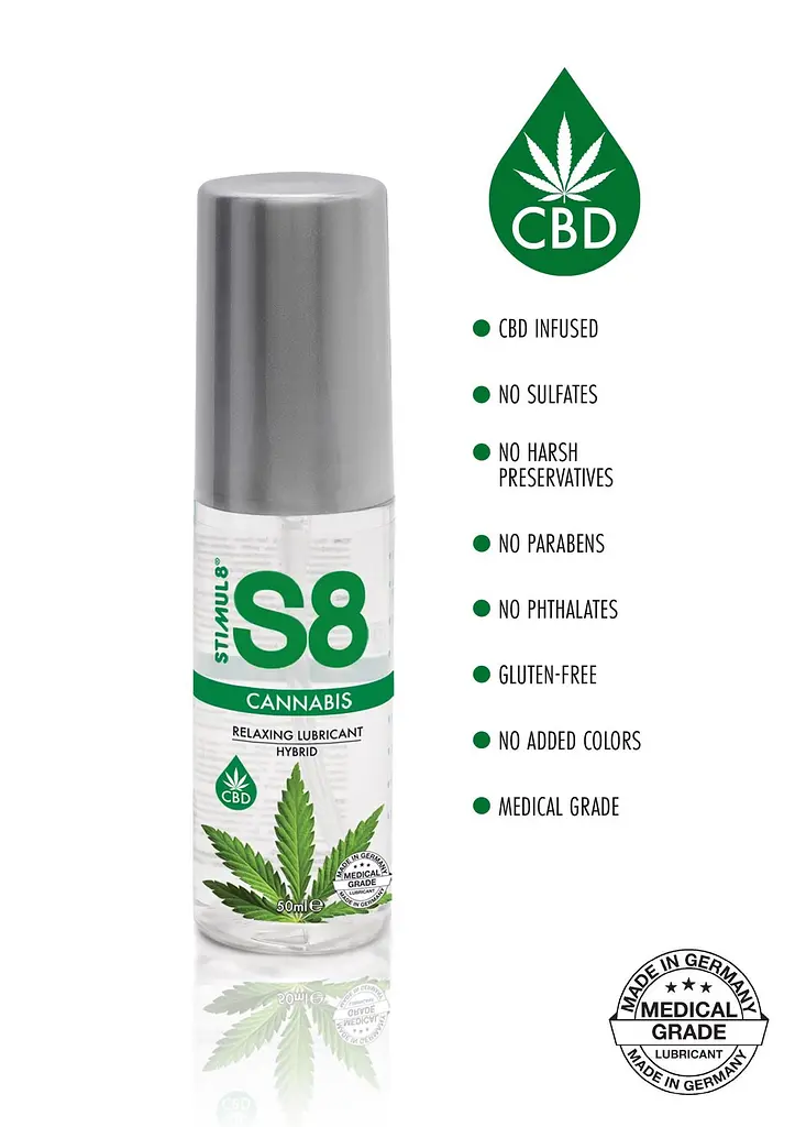 Лубрикант на гібридній основі Stimul8 S8 Hybrid Cannabis Lube, 50 мл - фото 2