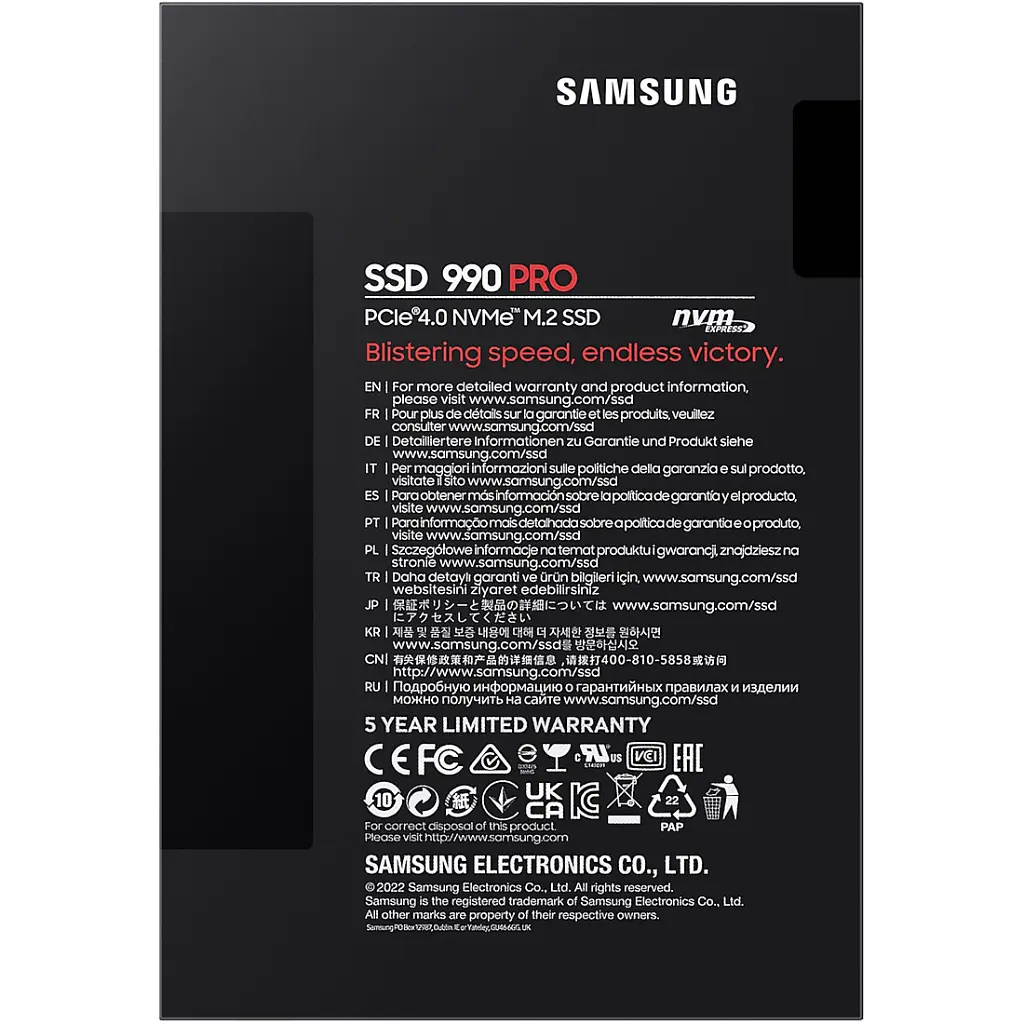 Накопичувач SSD M.2 2280 1TB 990 PRO Samsung (MZ-V9P1T0BW) - фото 5