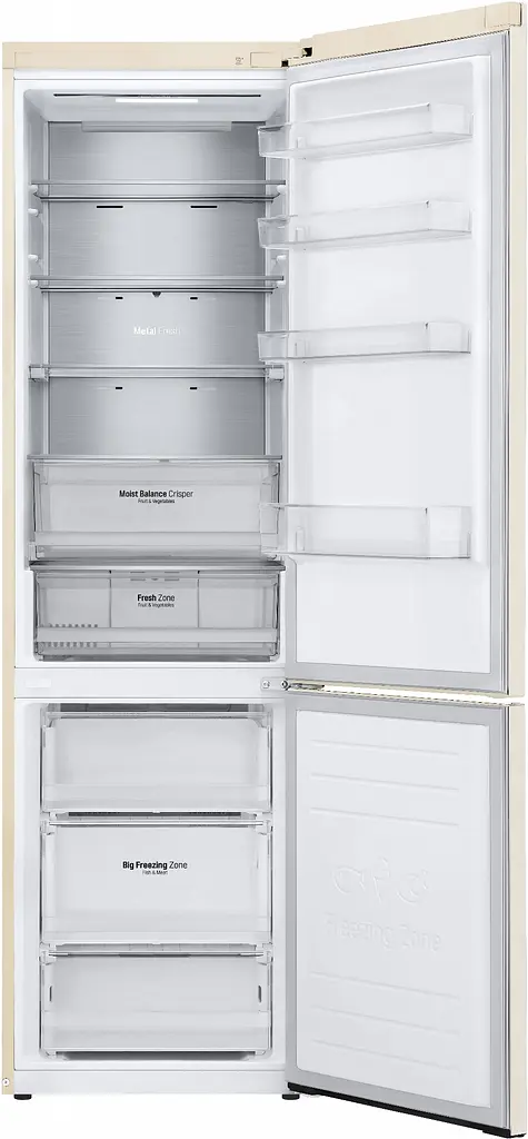 Холодильник с нижней морозильной камерой LG GA-B509MEQM бежевый (GA-B509MEQM) - фото 7