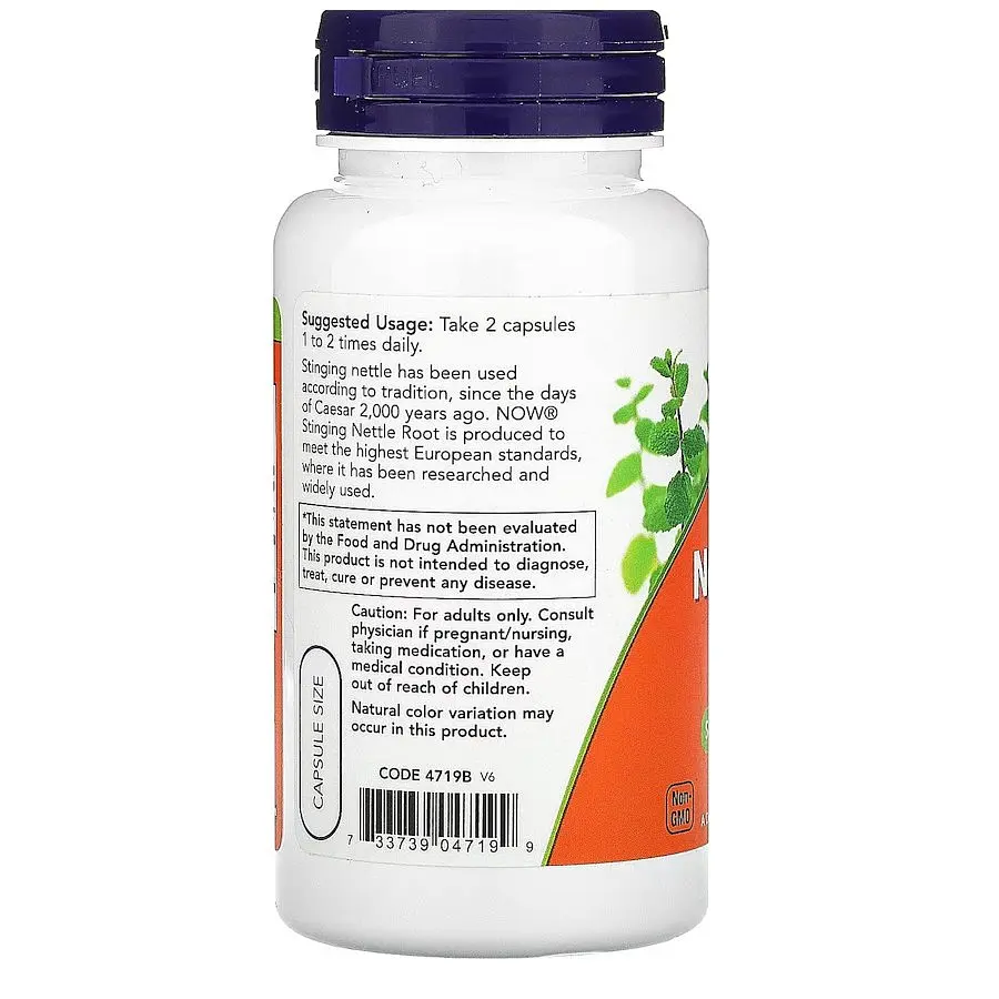 Натуральна добавка NOW Nettle Root 250 mg, 90 вегакапсул - фото 3