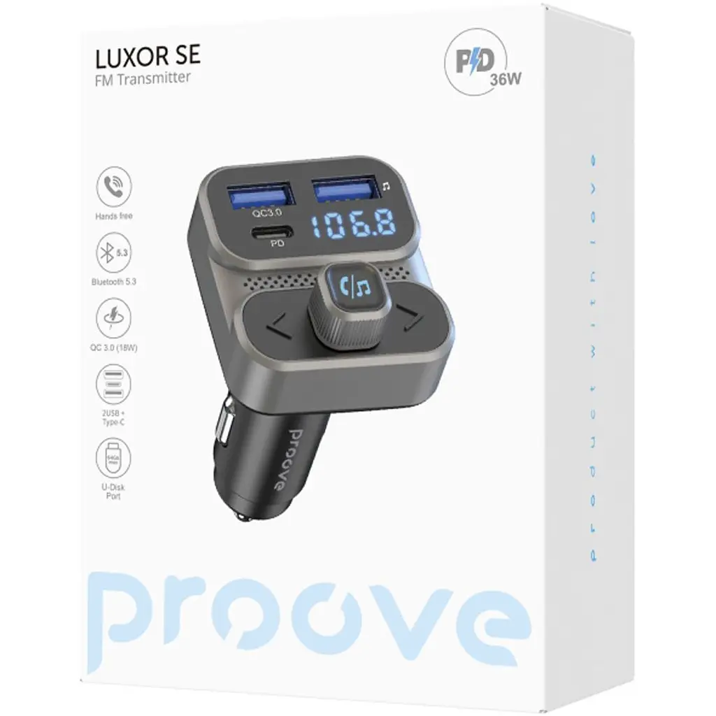FM-трансмітер Proove Launcher Luxor SE (FMLX20120003) [136066] - фото 7