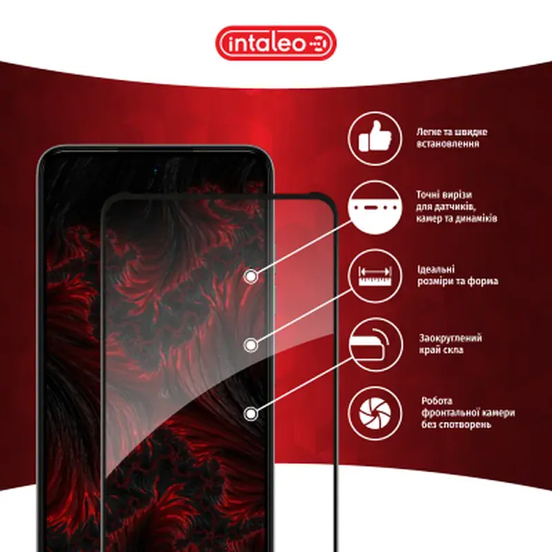 Скло захисне Intaleo Full Glue Tecno Spark Go 2024 Black (1283126589126) - фото 3