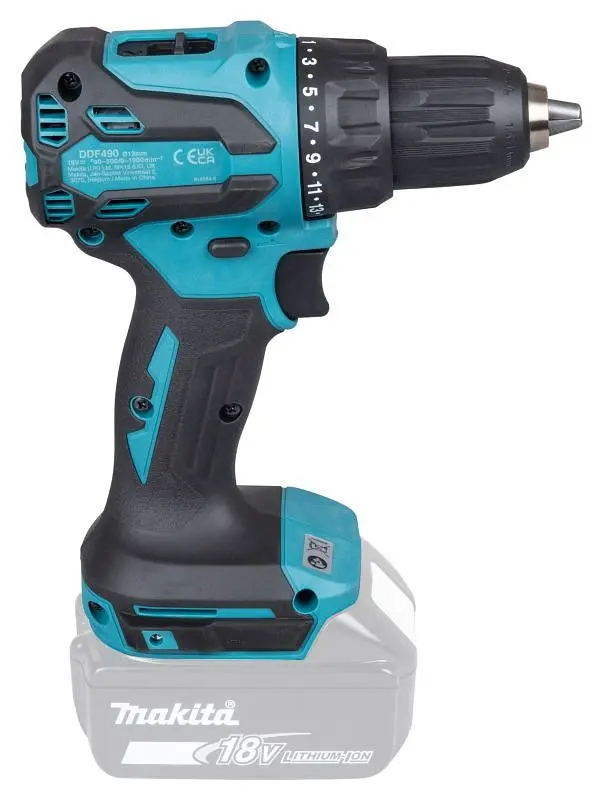 Шурупокрут акумуляторний Makita DDF490WV з ліхтарем Makita DML186 (65 Нм, 1.5-13 мм, BL, LXT Basic) - фото 3
