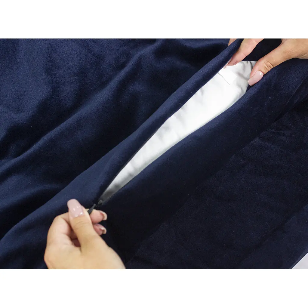 Постільна білизна MirSon Велюр Winter Frost 28-0006 Navy blue Velvet King Size (2200003998788) - фото 5
