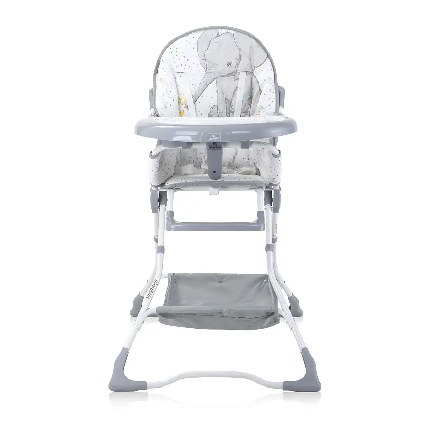 Удобный стульчик для кормления малыша BonBon Cloud Grey Elephant с подножкой Lorelli Серый - фото 2