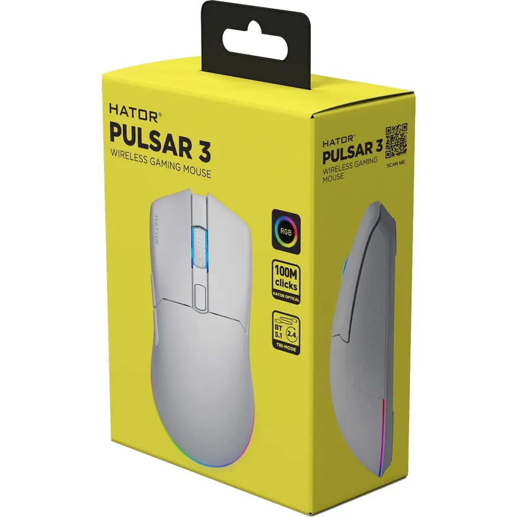 Мишка Hator Pulsar 3 Wireless White (HTM631) - фото 6