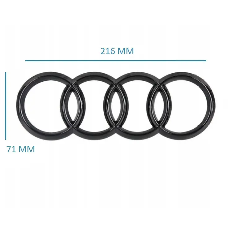 Емблема задня Audi Чорна Глянець 216х71 мм на скотчі (OEM: 8E98537422ZZ) - фото 2