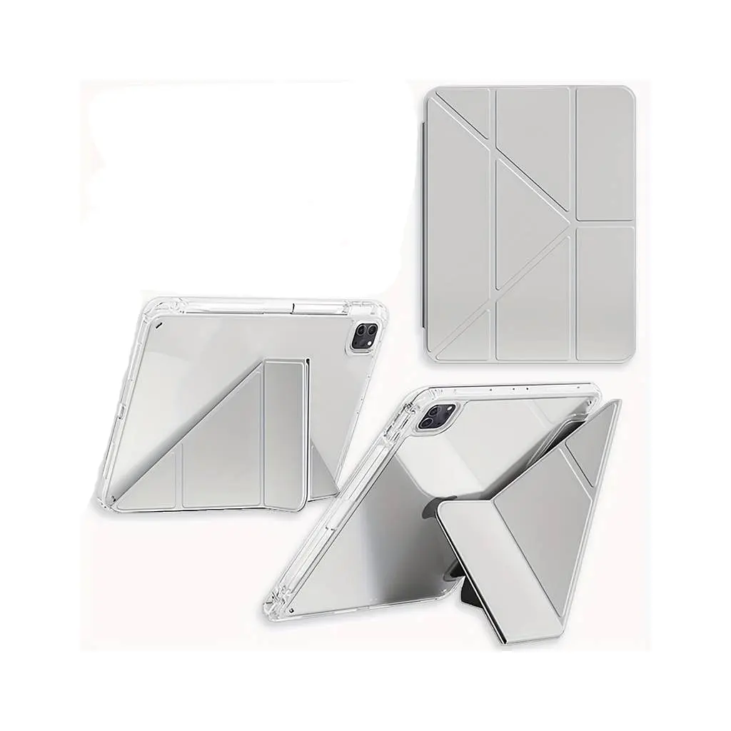 Чохол до планшета BeCover Ultra Slim Origami Transparent Apple iPad Pro 11" M4 2024 Gray (711690) - фото 2