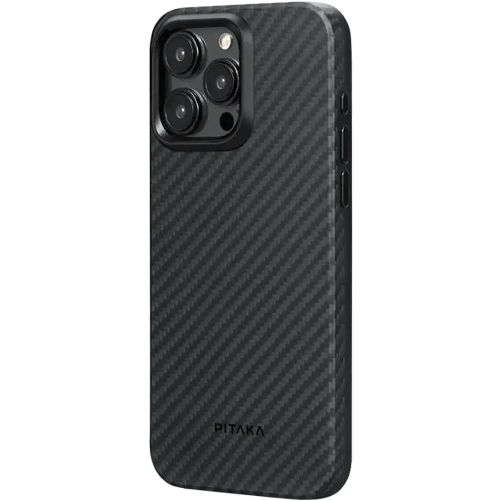 Чохол-накладка Pitaka MagEZ Case Pro 4 Twill 1500D Black/Grey для iPhone 15 Pro Max (KI1501PMP) - фото 2