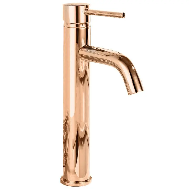 Змішувач для умивальника Rea Lungo rose gold рожевий золото високий REA-B6321, Теплий захід сонця - фото 2