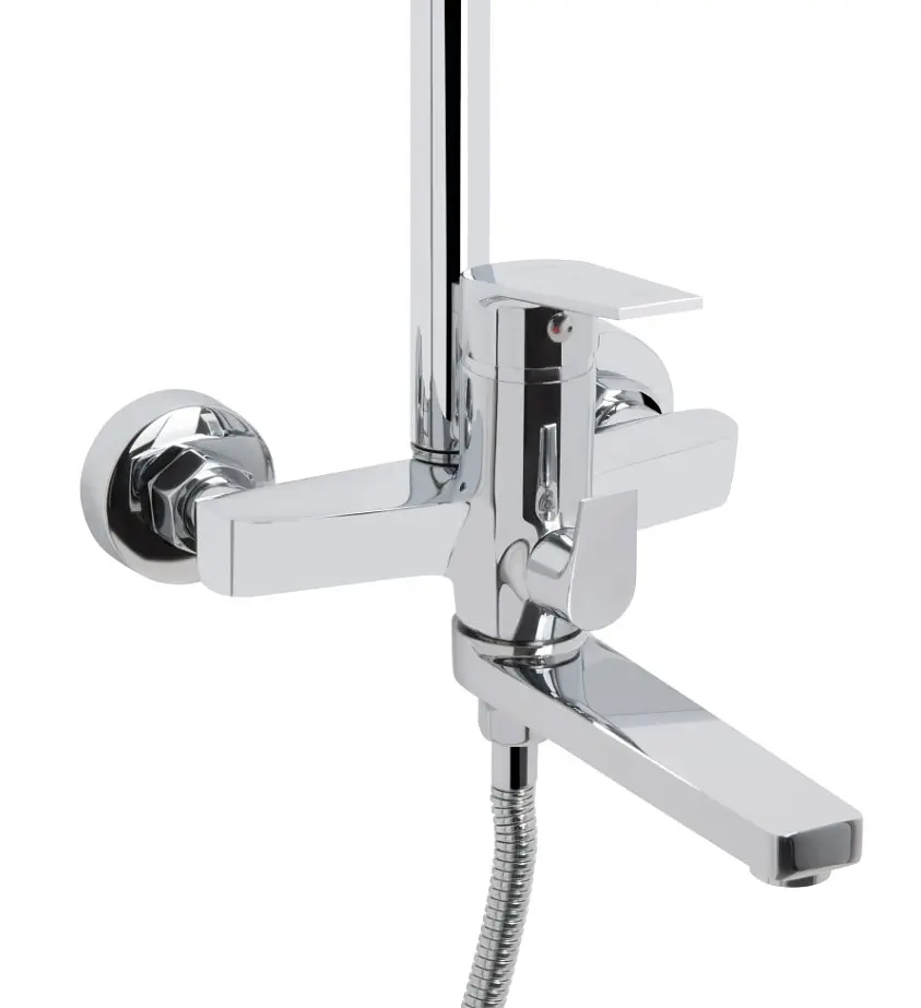 Душова система універсальна Qtap Stenava New Chrome з виливом QTSTE111CRM45538 - фото 2