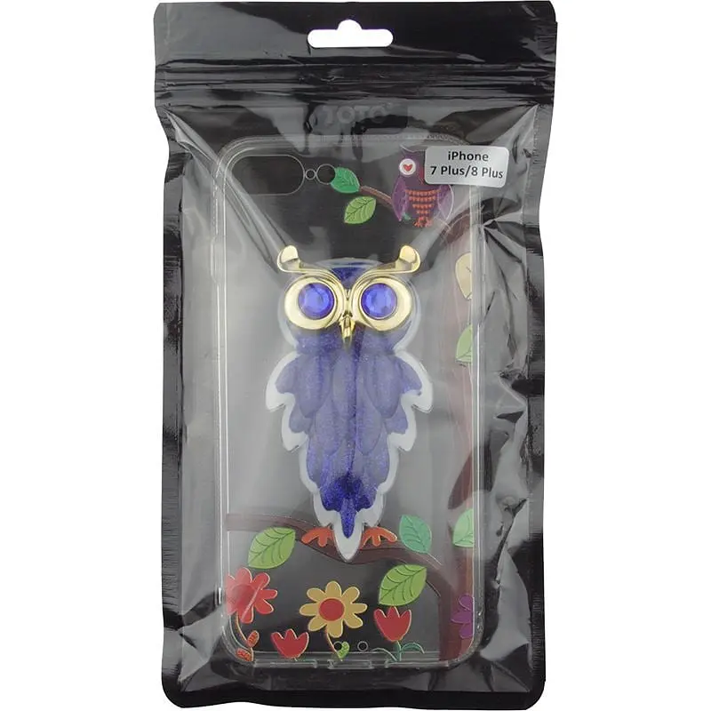 Чохол-накладка Toto TPU Case Decorative Stones iPhone 7/8/SE 2020 Owls Purple - фото 2